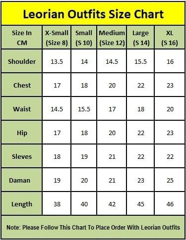 Leorian Size Chart